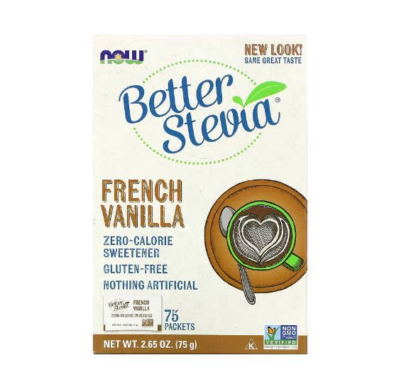 Now Foods BetterStevia Zero Calorie Sweetener, French Vanilla, Stevia ...